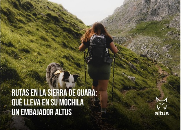 Rutas en la Sierra de Guara: qué lleva en su mochila un embajador Altus